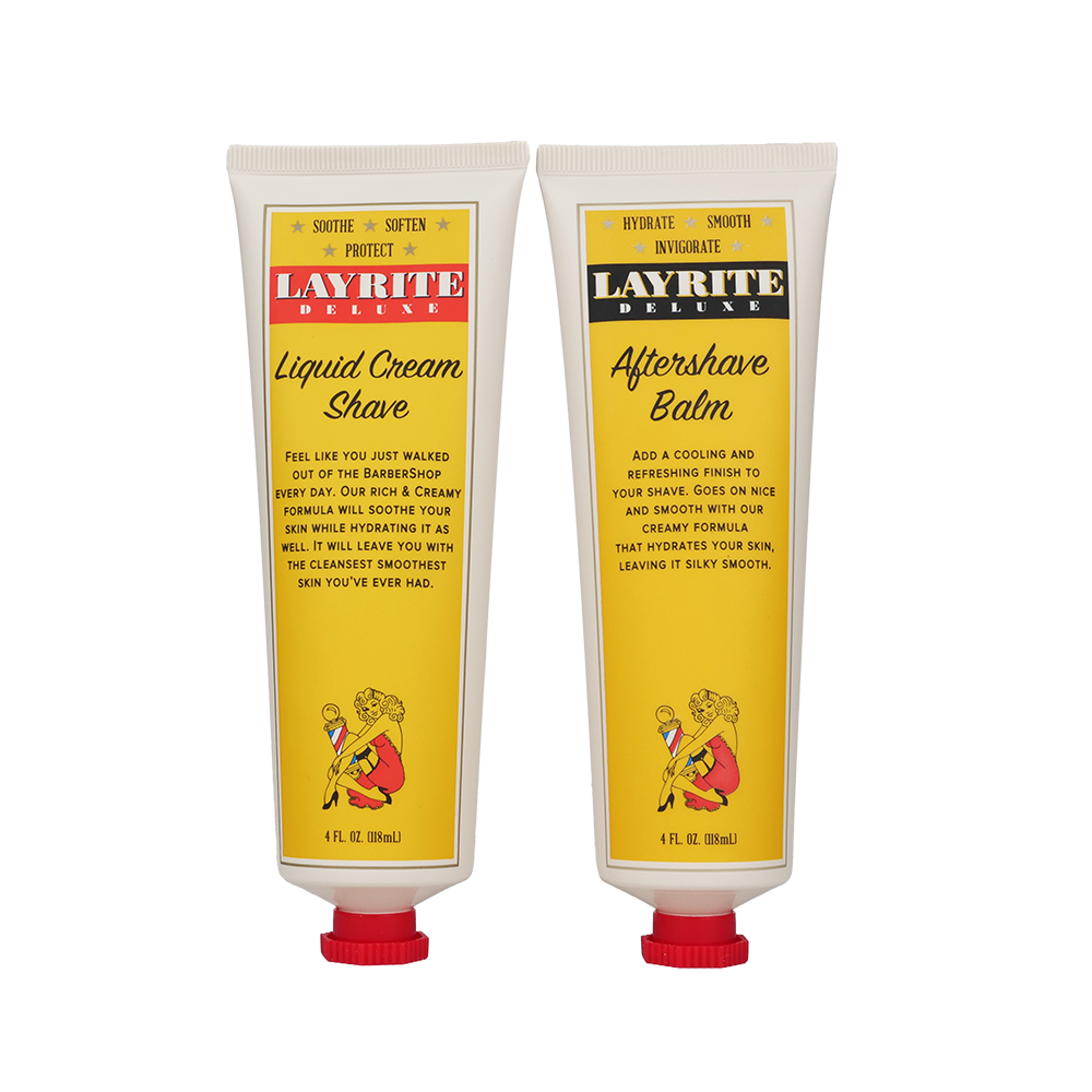 Layrite Shave Duo with Layrite Liquid Cream Shave and Layrite Aftershave Balm