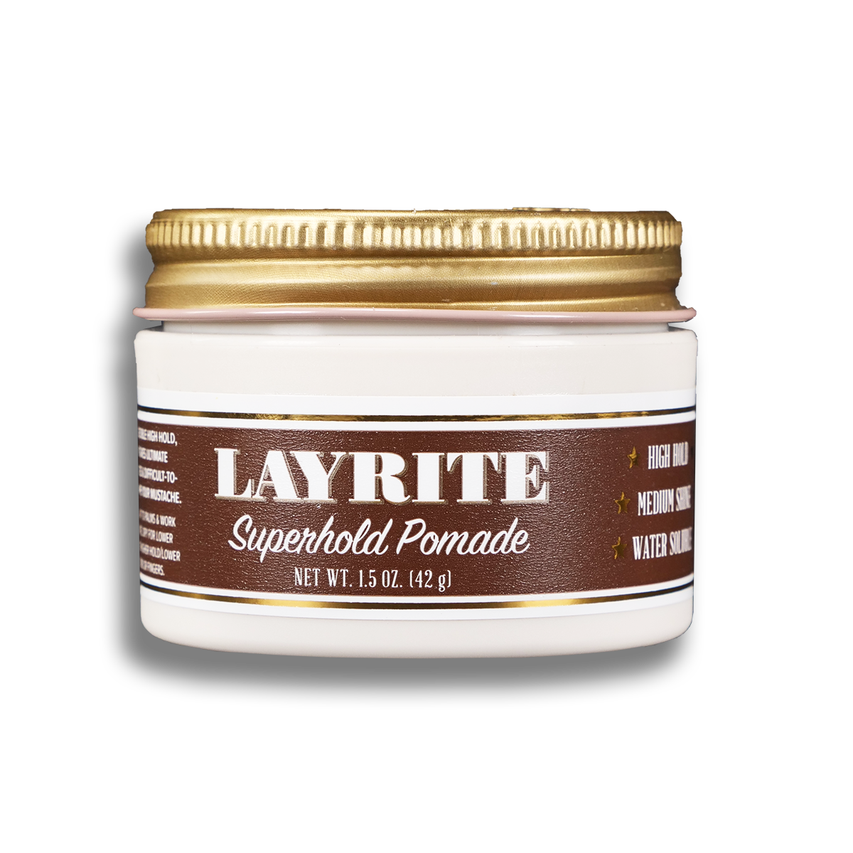 Layrite Superhold Pomade 42g with strong hold and medium shine