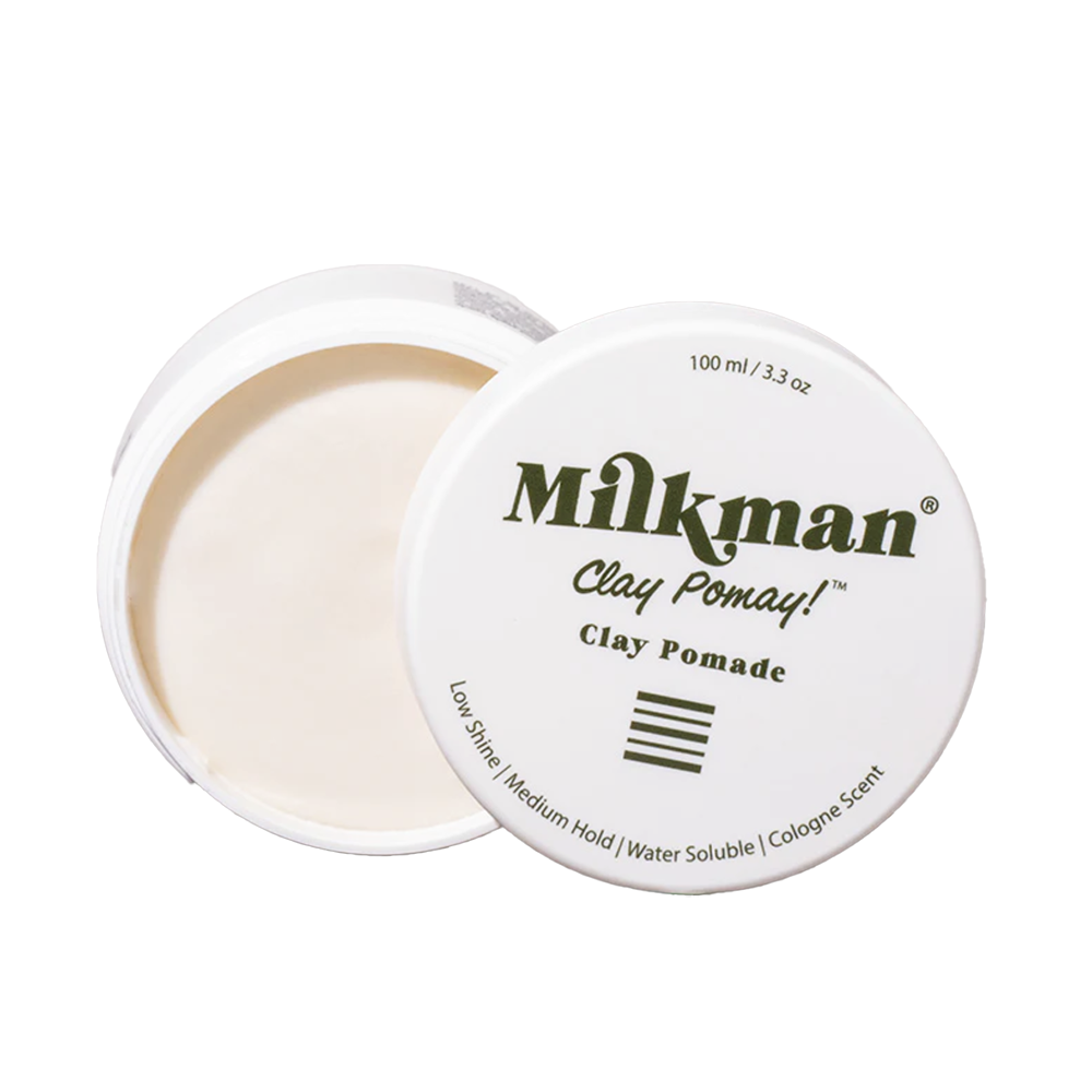 Milkman Grooming Clay Pomay Matte Clay Pomade 100ml with low shine and medium hold