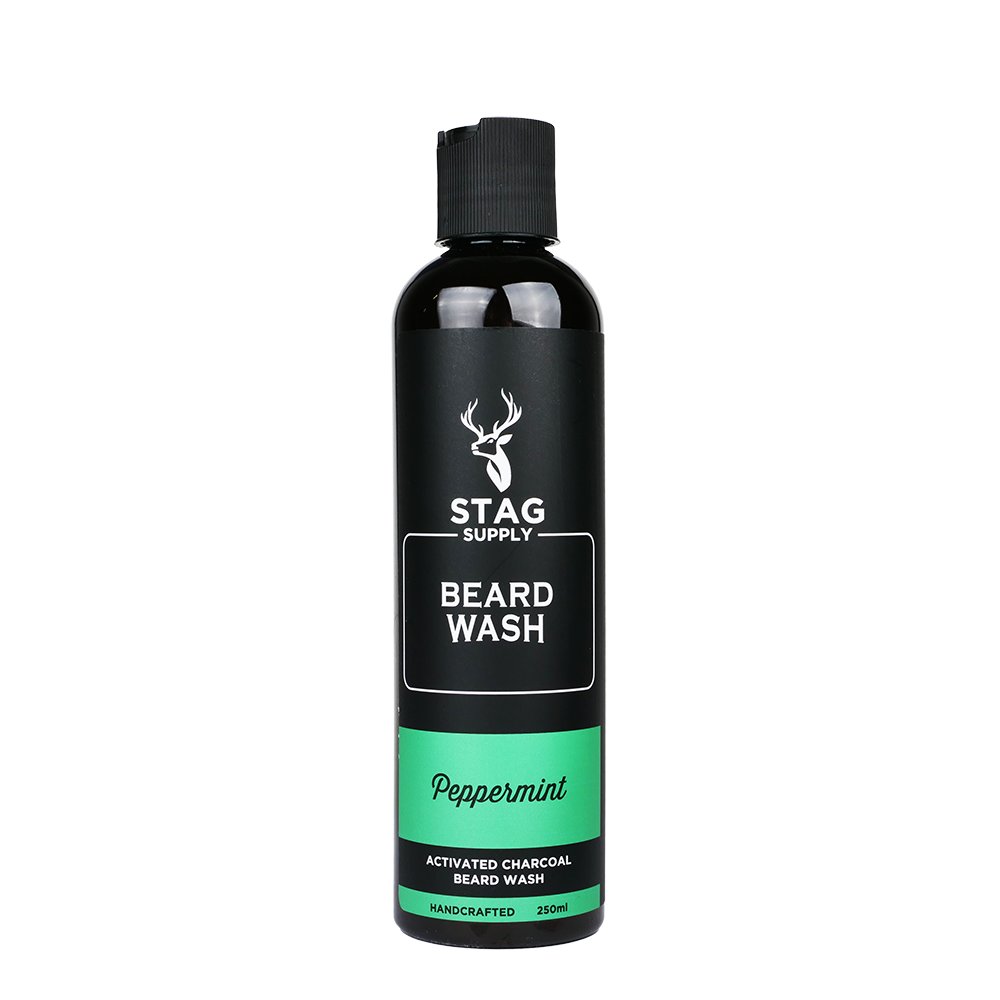 Stag Supply Peppermint Activated Charcoal Beard Wash 250ml