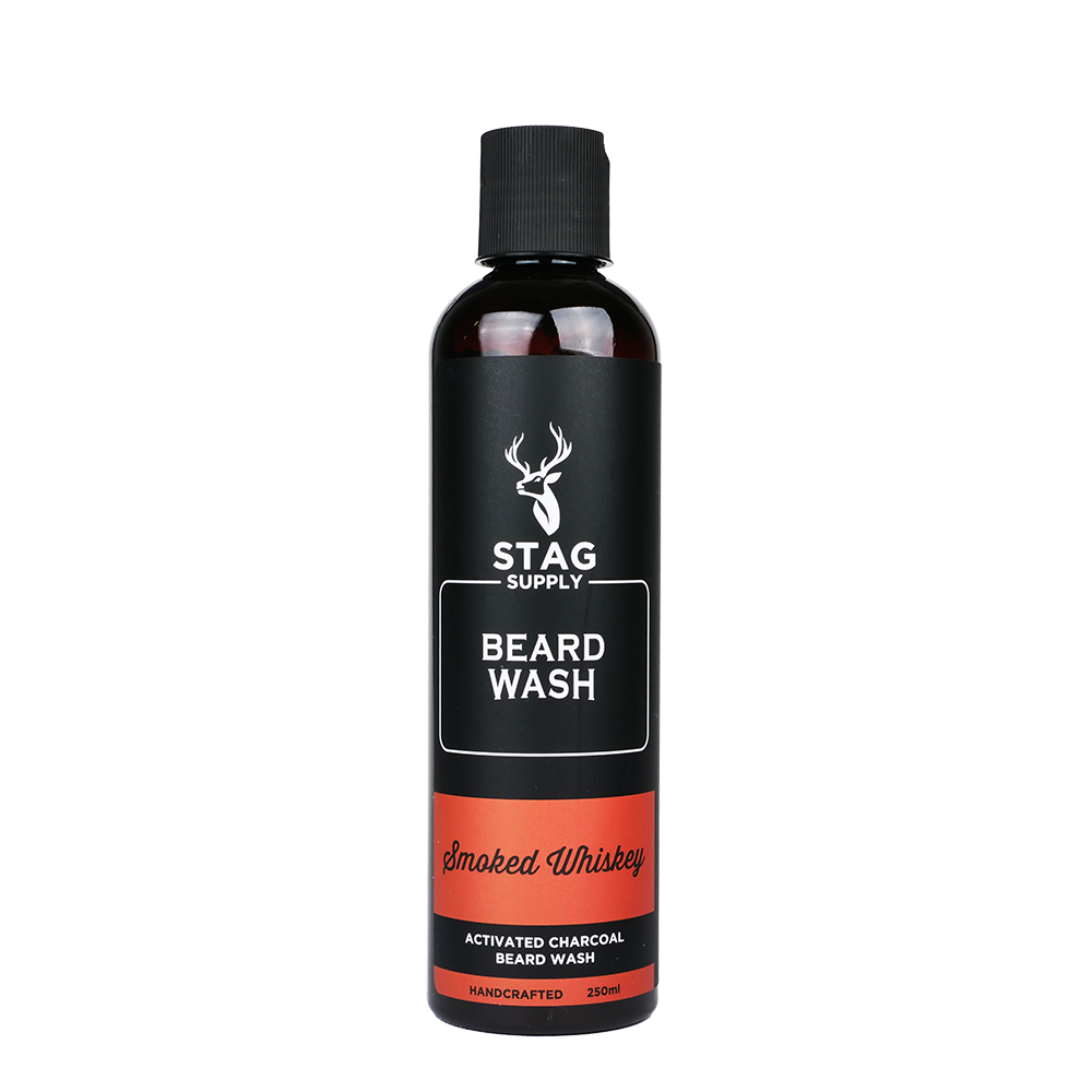 Stag Supply Smoked Whiskey Activated Charcoal Beard Wash 250ml