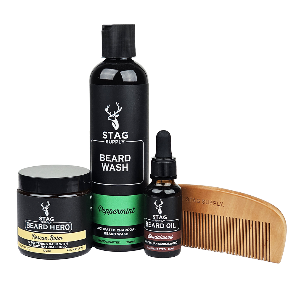 Stag Supply Ultimate Beard Bundle with Sandalwood Beard Oil