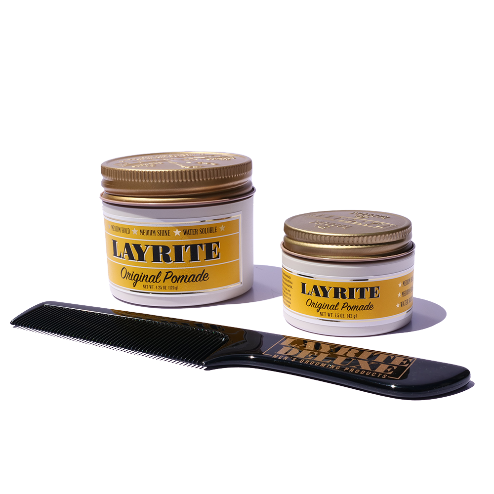 Layrite Original Pomade Bundle with 120g tub, 42g tub and comb