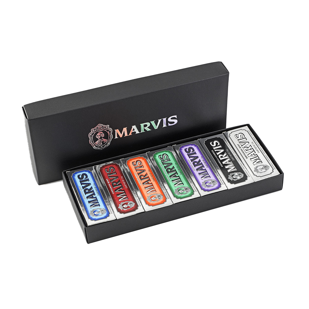 Marvis Black Box Gift Set with 7 Toothpaste Flavours