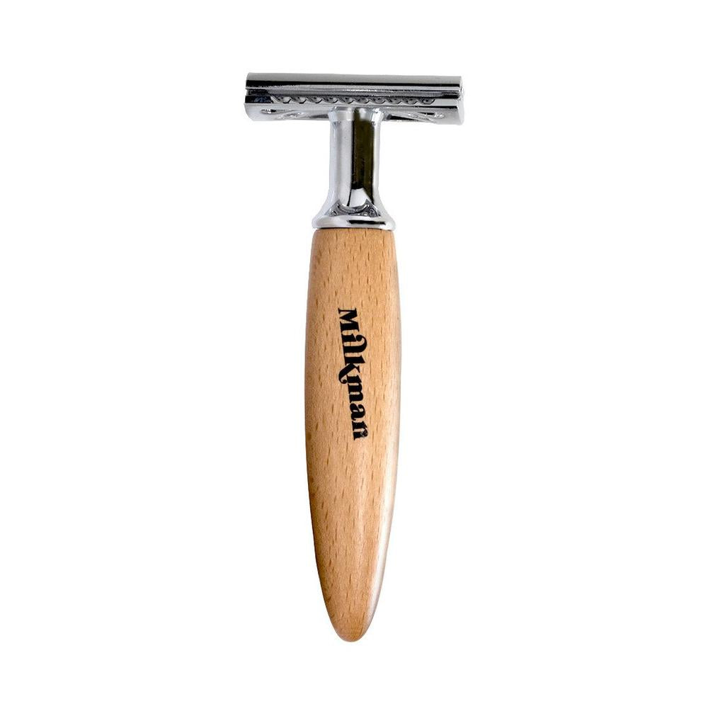 Milkman Grooming Co Double Edge Razor with Beechwood handle