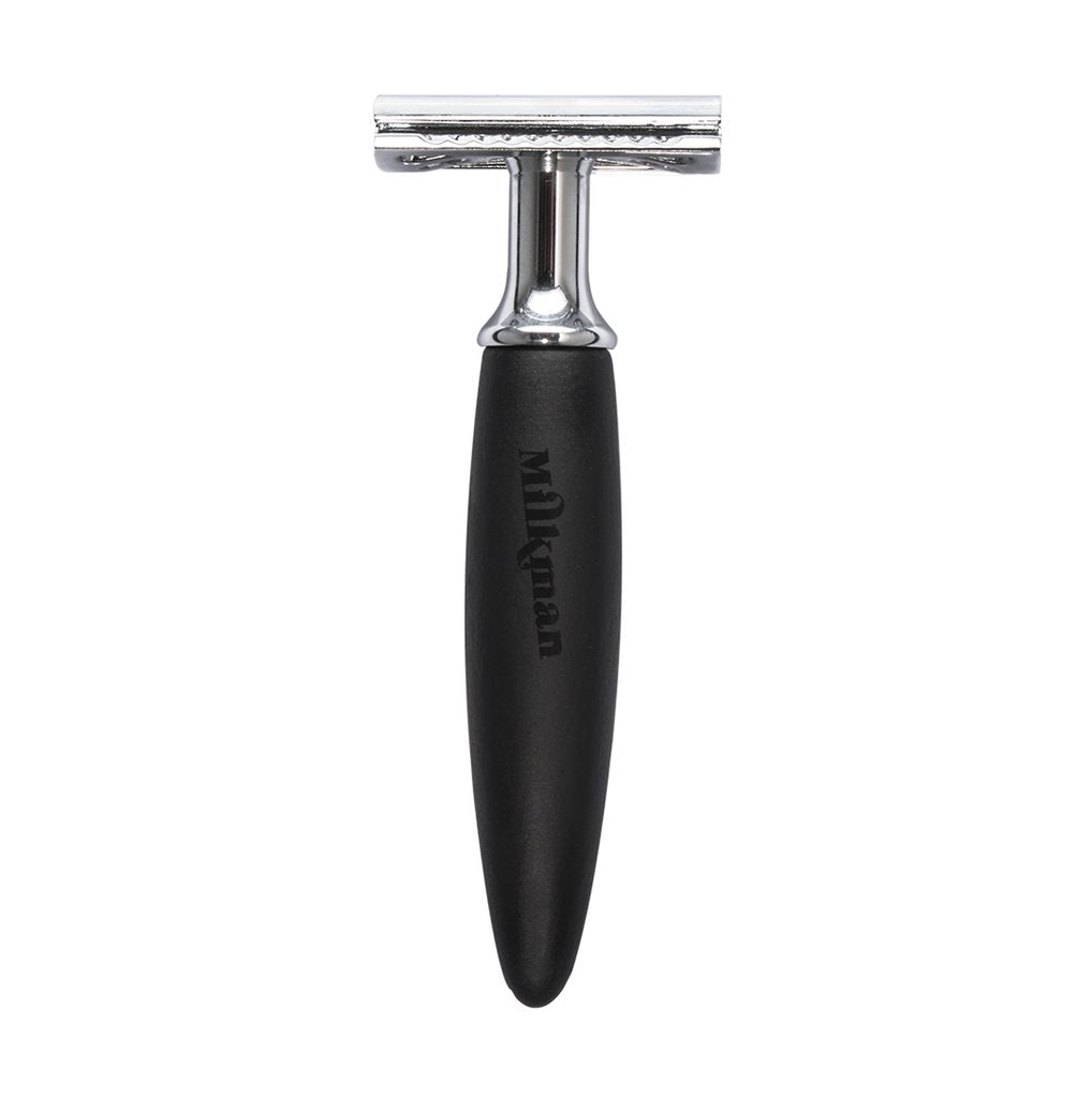 Milkman Grooming Co Double Edge Razor with black handle